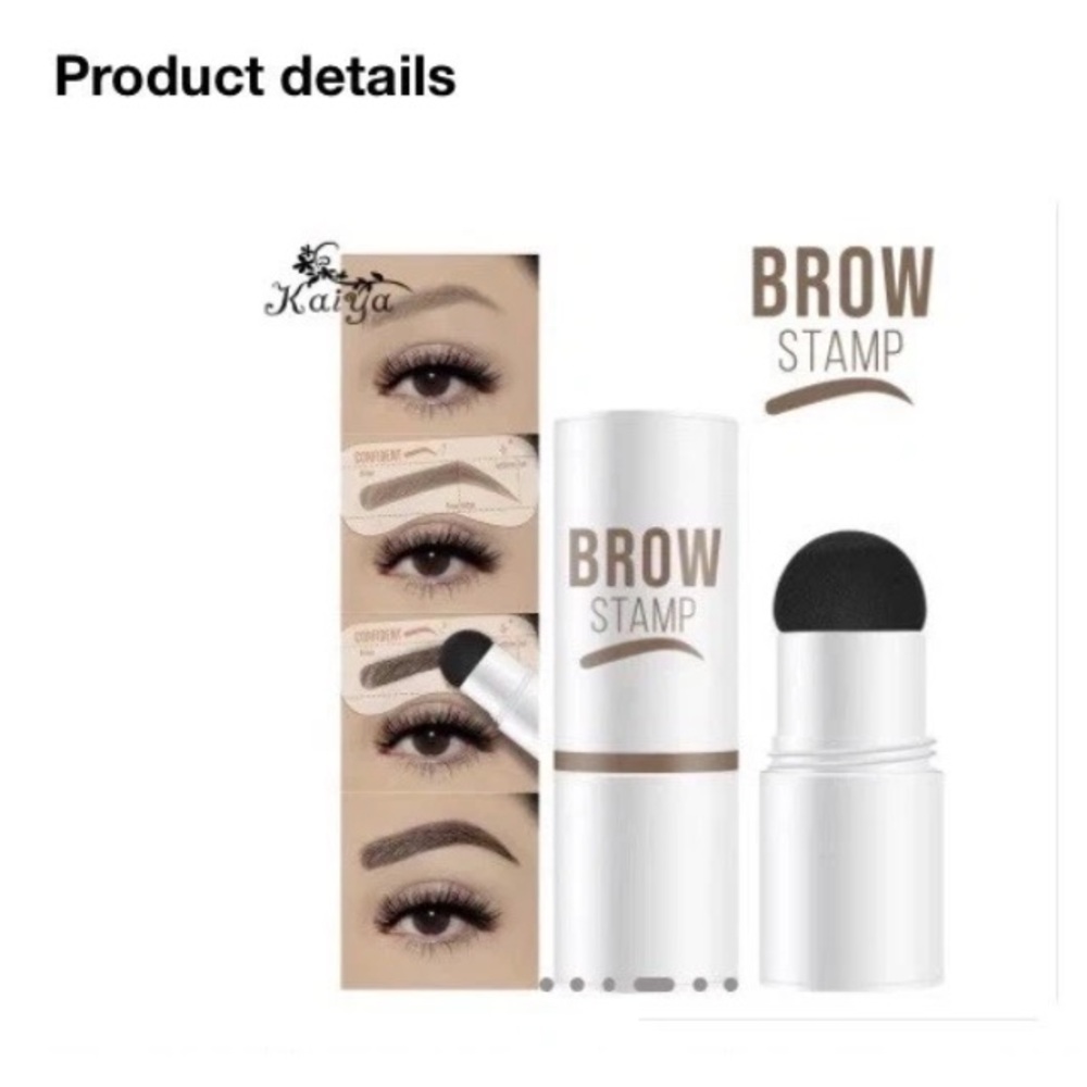 Eyebrow Stamp and Stencil Kit for Perfect Shaped Brows Waterproof Grey Black - Picture 7 of 10